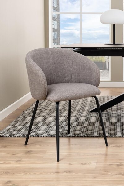 Scaun dining Eleanor V2, Gri, 79x55.5x55 cm