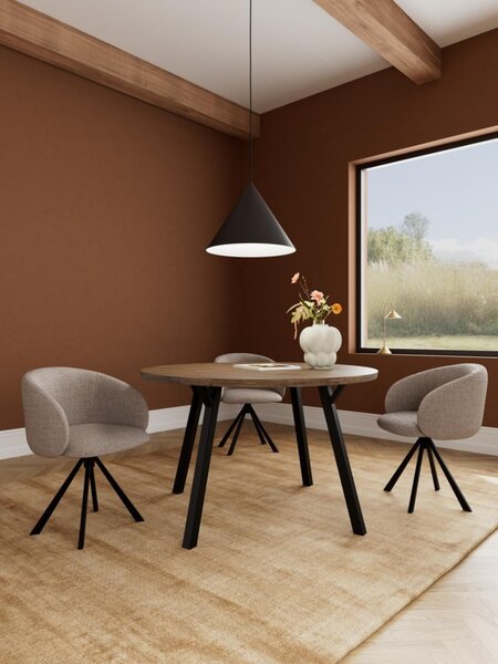 Scaun dining Eleanor, Gri, 79x56x55 cm