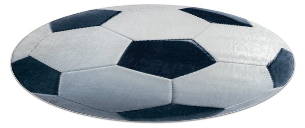 BAMBINO 38540 cerc covor lavabil - Fotbal pentru copii anti-alunecare - negru / alb