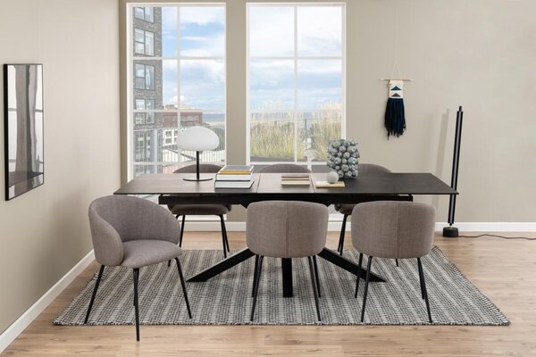 Scaun dining Eleanor V2, Gri, 79x55.5x55 cm