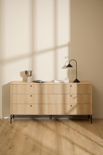 Comoda Albany, Natural, 80.4x157.9x40 cm