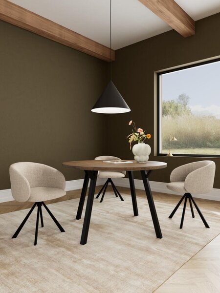 Scaun dining Eleanor, Bej, 79x56x55 cm