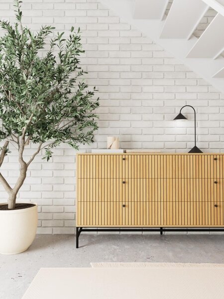Comoda Albany, Natural, 80.4x157.9x40 cm