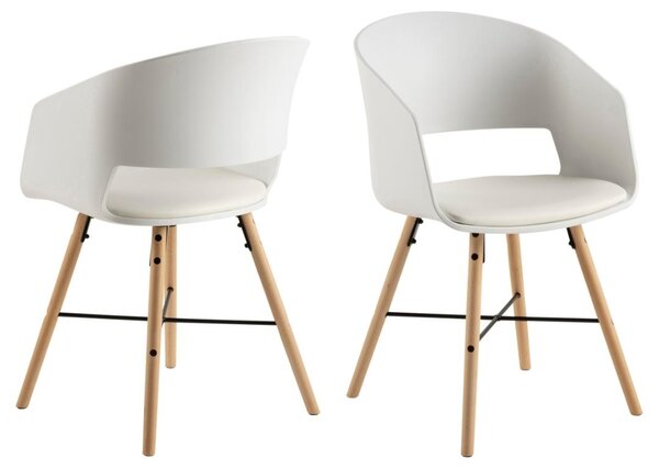 Scaun dining I_Luna, Alb, 80.5x52x51.5 cm