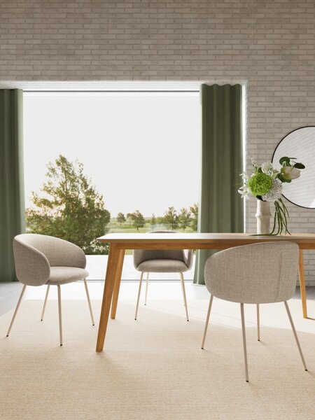 Scaun dining Eleanor V1, Gri, 79x55.5x55 cm