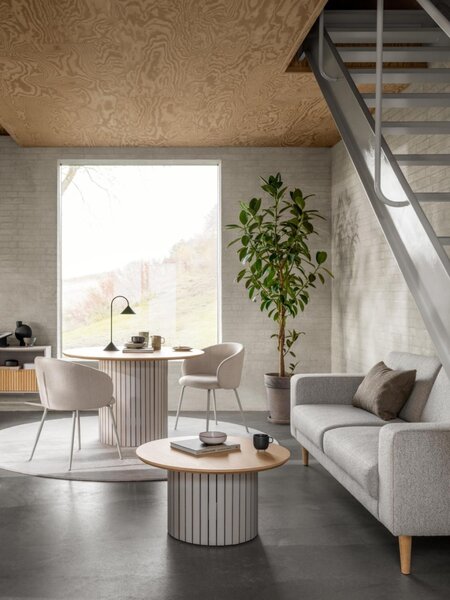 Scaun dining Eleanor V1, Gri, 79x55.5x55 cm