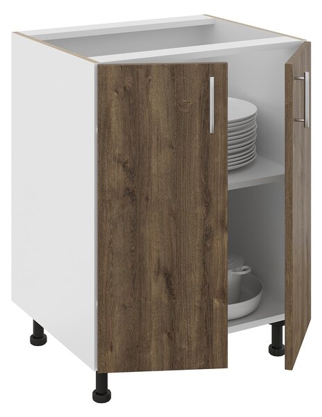 Corp haaus Karo, 2 Usi, Stejar Bronz/Alb, 60 x 50 x 80 cm