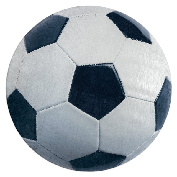 BAMBINO 38540 cerc covor lavabil - Fotbal pentru copii anti-alunecare - negru / alb
