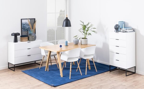 Scaun dining I_Luna, Alb, 80.5x52x51.5 cm