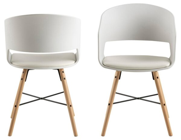 Scaun dining I_Luna, Alb, 80.5x52x51.5 cm