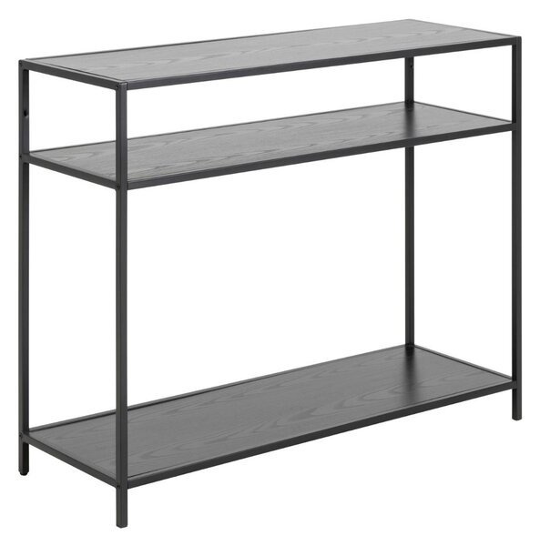 Consola Seaford, Negru, 79x100x35 cm