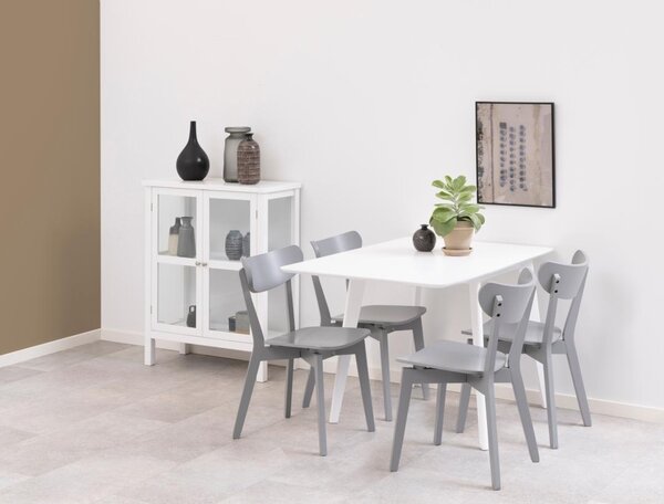Scaun dining Roxby, Gri, 79.5x45x55 cm