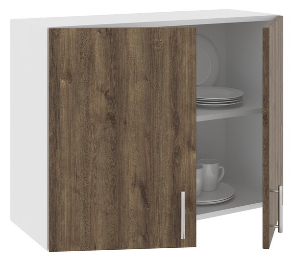 Corp haaus Karo, 2 Usi, Stejar Bronz/Alb, 80 x 30 x 60 cm
