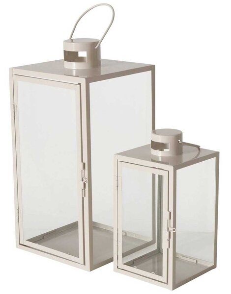 Set 2 felinare metalice Arania, bej