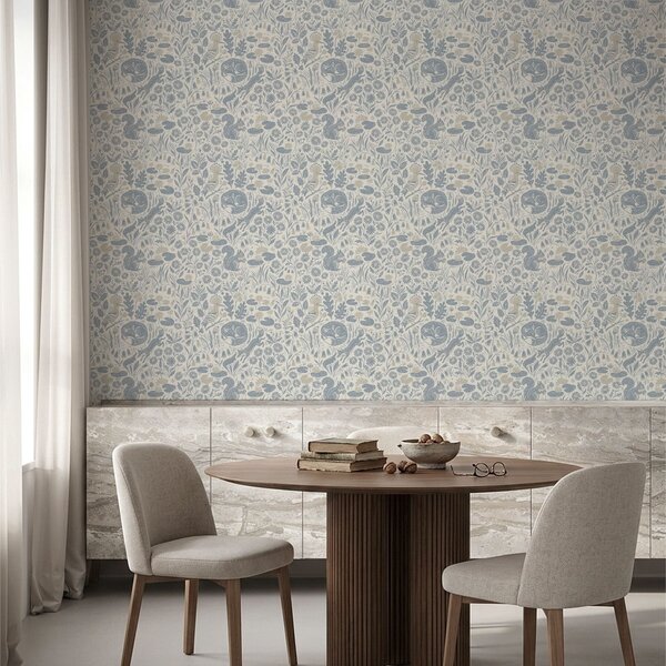 Tapet Model decorativ cu animale din pădure, Tapet natura, a01158 : Uwalls.ro