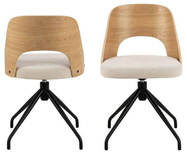 Scaun dining Lucy, Bej, 79x48x53 cm
