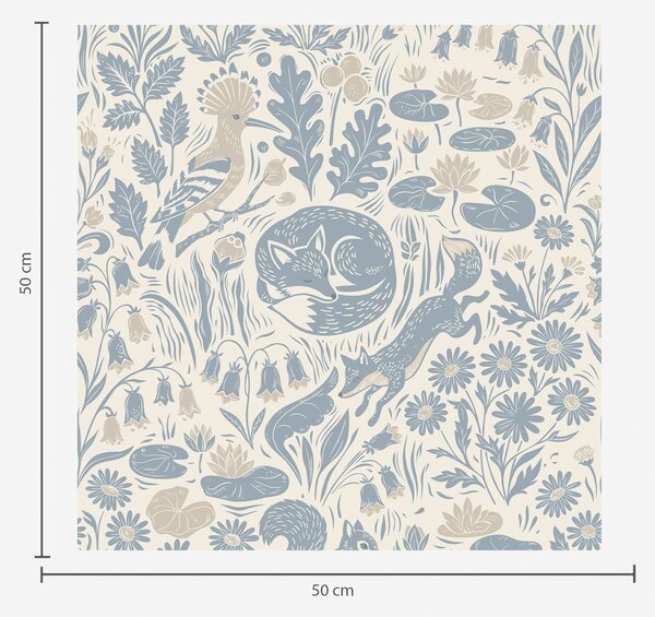 Tapet Model decorativ cu animale din pădure, Tapet natura, a01158 : Uwalls.ro