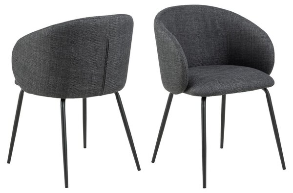 Scaun dining Eleanor, Gri, 79x55.5x55 cm