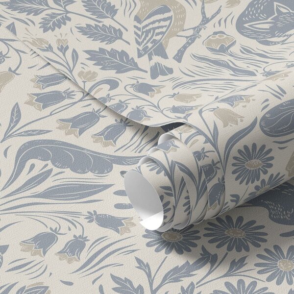 Tapet Model decorativ cu animale din pădure, Tapet natura, a01158 : Uwalls.ro