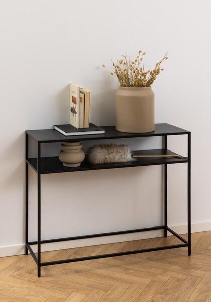 Consola Newcastle, Negru, 79x100x35 cm