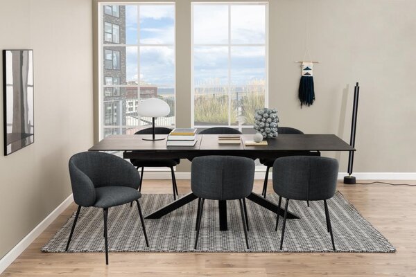 Scaun dining Eleanor, Gri, 79x55.5x55 cm