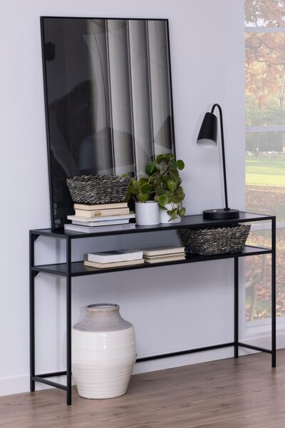 Consola Seaford, Negru, 79x120x35 cm