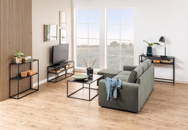Consola Newcastle, Negru, 79x100x35 cm
