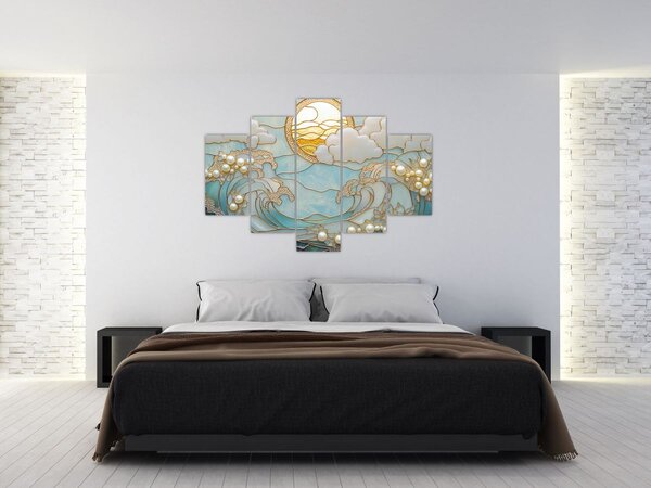 Tablou - Perle 3D în Ocean (150x105 cm)