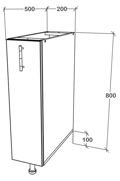 Corp haaus Karo, Stejar Bronz/Alb, 20 x 50 x 80 cm