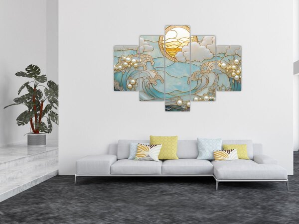 Tablou - Perle 3D în Ocean (150x105 cm)