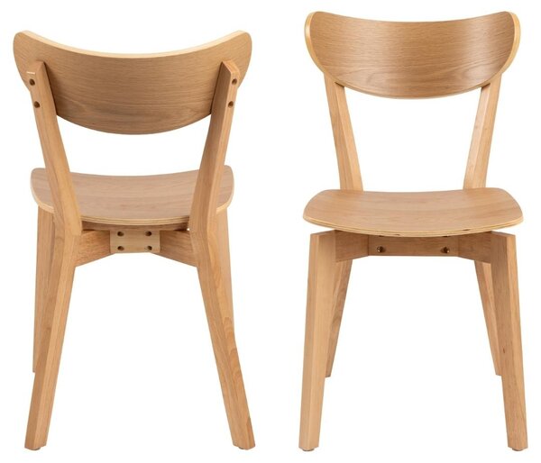 Scaun dining Roxby, Natural, 79.5x45x55 cm