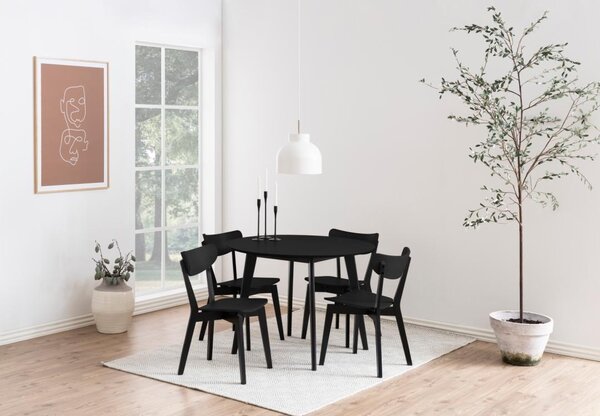 Scaun dining Roxby, Negru, 79.5x45x55 cm