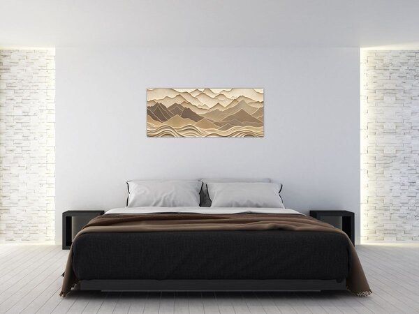 Tablou - Linii Montane 3D (120x50 cm)