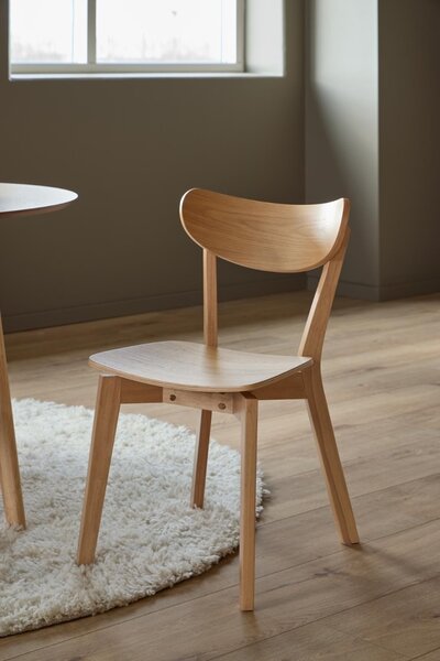 Scaun dining Roxby, Natural, 79.5x45x55 cm