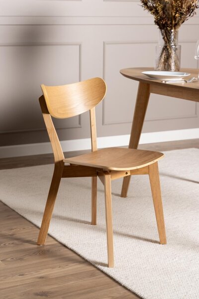 Scaun dining Roxby, Natural, 79.5x45x55 cm