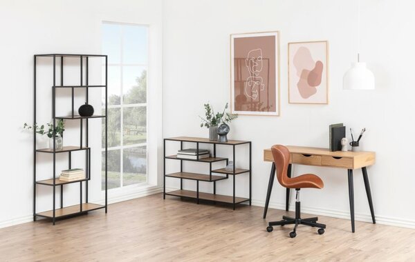 Biblioteca Seaford V1, Natural, 78x114x35 cm