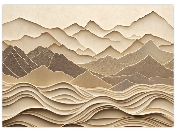 Tablou - Linii Montane 3D (70x50 cm)