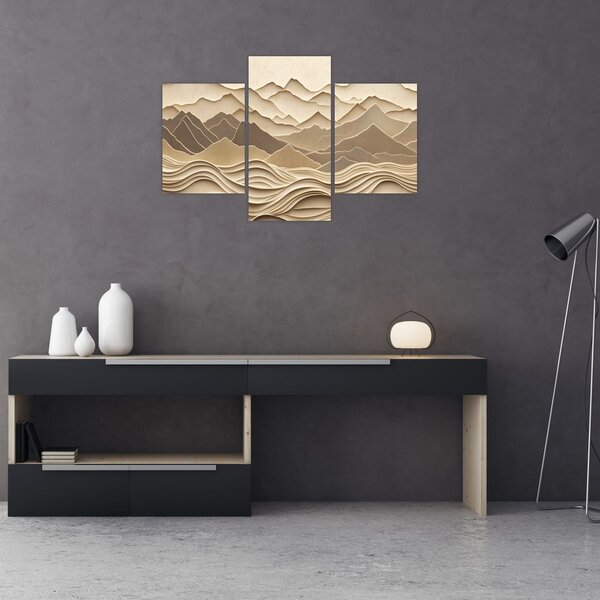 Tablou - Linii Montane 3D (90x60 cm)