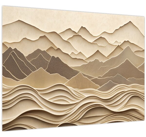 Tablou - Linii Montane 3D (70x50 cm)