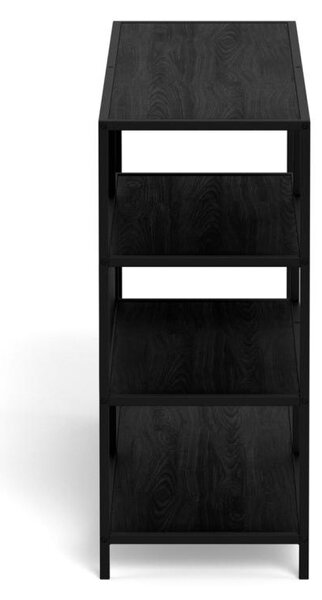 Biblioteca Seaford V1, Negru, 78x114x35 cm
