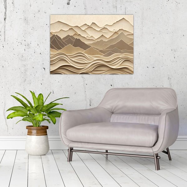 Tablou - Linii Montane 3D (70x50 cm)