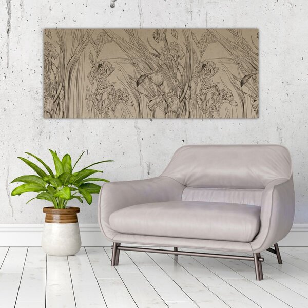 Tablou - Contururile plantelor (120x50 cm)