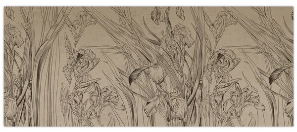 Tablou - Contururile plantelor (120x50 cm)