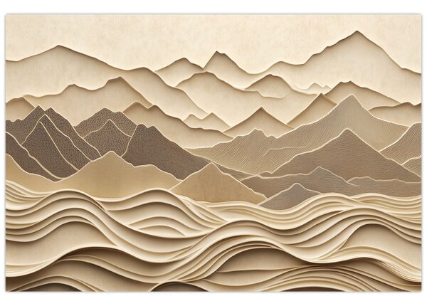 Tablou - Linii Montane 3D (90x60 cm)