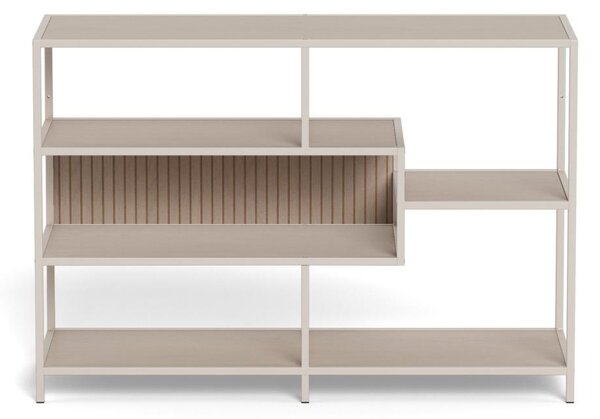 Biblioteca Seaford V2, Gri, 78x114x35 cm