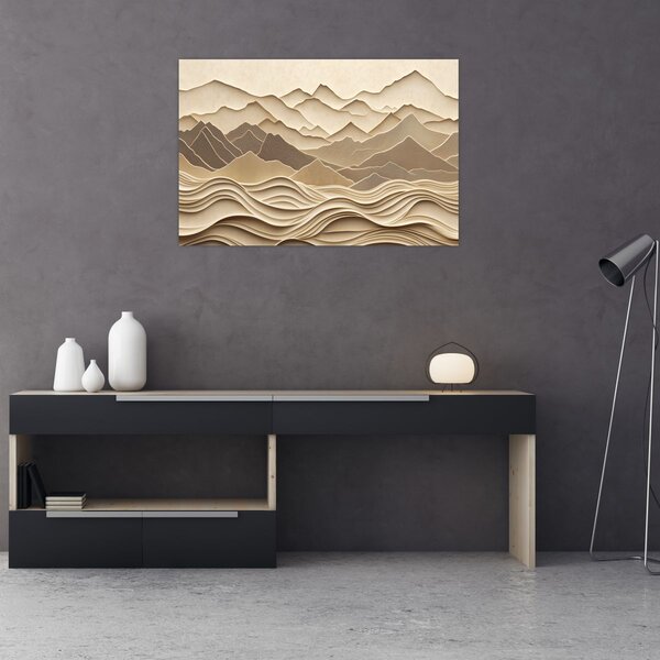 Tablou - Linii Montane 3D (90x60 cm)