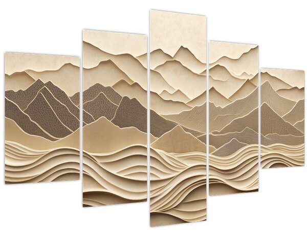Tablou - Linii Montane 3D (150x105 cm)