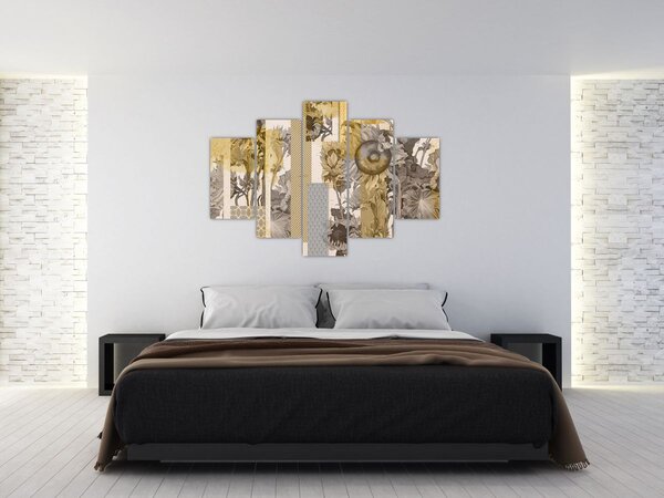 Tablou - Colaj cu floarea-soarelui (150x105 cm)