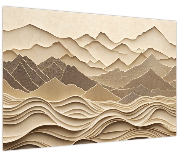 Tablou - Linii Montane 3D (90x60 cm)