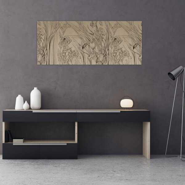 Tablou - Contururile plantelor (120x50 cm)
